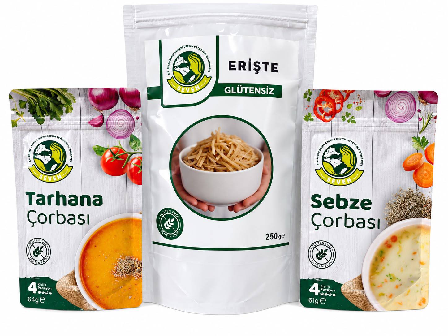 Glutensiz Seven — Tarhana, Sebze Çorbası ve Erişte